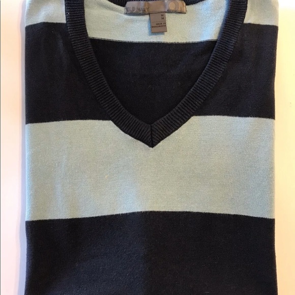 Old Navy Men’s Knit Vest Blue Wide Stripe M Cotton - Picture 9 of 10